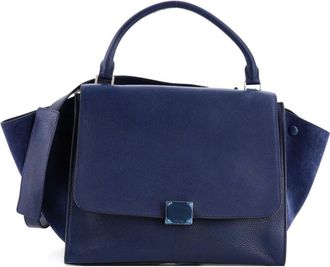 Celine Trapeze Bag Leather with Suede Medium satchel - Blauw