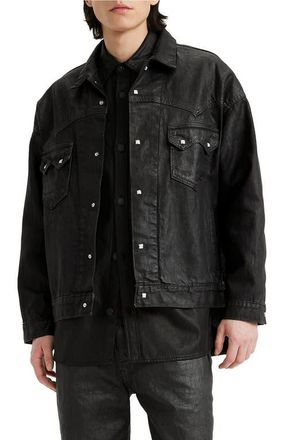Levi's Coated Denim Trucker Jacket in Candle Wax Trucker at Nordstrom, Size Small