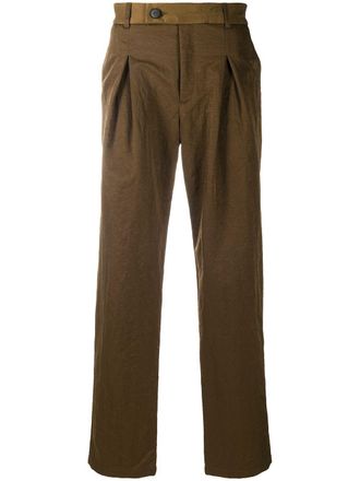 A-Cold-Wall* pleated straight-leg trousers - Brown