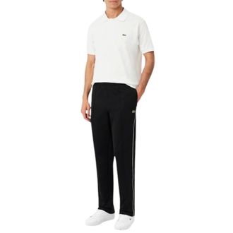 Lacoste Pantalones de ch&aacute;ndal con ribete de piqu&eacute; - Trousers - Hombre - Negro - L