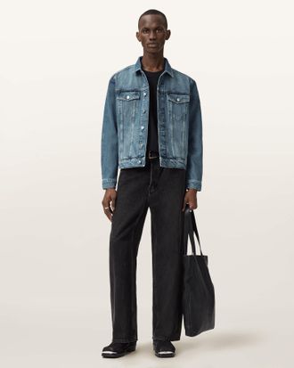 AllSaints Cotton Inveroy Denim Jacket, Size: XXL