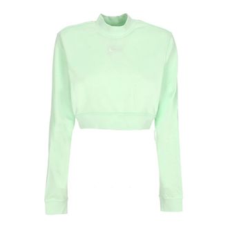 Nike Sportswear Lichtgewicht Cropped Sweatshirt Groen - Dames - Sportshirts - Groen - XS - Katoen - Fitness