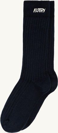 Autry UNISEX RIBBED SOCKS WITH EMBROIDERED LOGO