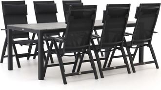 Bellagio la vita attrattiva Bellagio Avenza/Fidenza 220cm dining tuinset 7-delig verstelbaar
