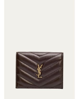 Saint Laurent Cassandre Quilted Leather Wallet