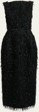 Erdem Metallic Fringe Sleeveless Ankle Dress