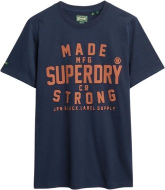 Superdry Hombre, Camisetas, Azul, Talla: 2XL