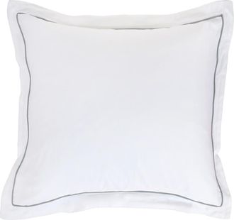 Pom Pom at Home Sheena Sateen Euro Pillow Sham in Ocean at Nordstrom
