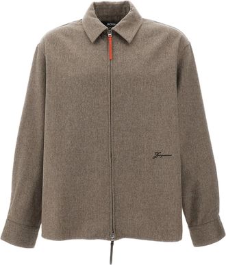 Jacquemus Beige La Chemise Flash Wool Casual Shirt