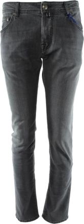Jacob Cohen Jeans, Heren, Grijs, W36, Katoen, Slim Fit Grijze Jeans