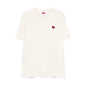 Kenzo T-Shirts, male, Beige, Size: 2XL Boke Flower Embroidered T-shirt