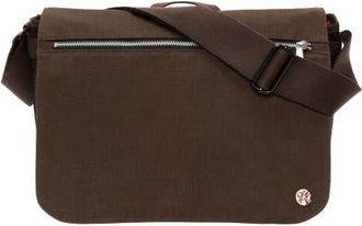 Giorgio Martello Milano Waxed Nylon Whitehall 15 Laptop Bag in Drak Brown at Nordstrom