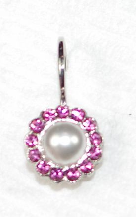 Mariana Womens Roxanne Earrings In Pink/ Pearl