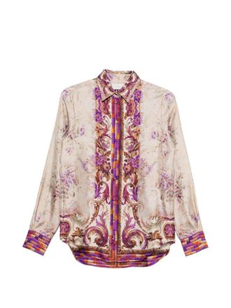 Pierre-Louis Mascia Pierre Louis Mascia Womens Printed Silk Shirt