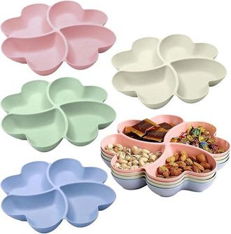 OEM Juego De 8 Piezas Que Incluye Platos Para Servir Divididos, Frutero Para Fiestas Y Plato Reutilizable Para Aperitivos 4 Compartimentos Aperitivos