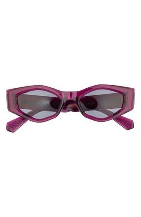 Valentino 51mm Polarized Cat Eye Sunglasses in Purple Purple Grey at Nordstrom Rack