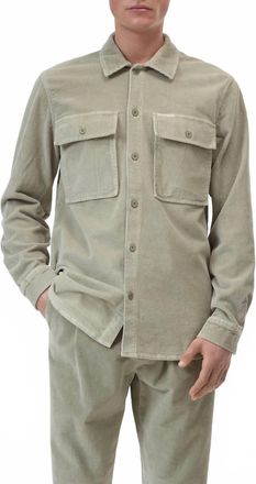 Closed Corduroy Utility Shirt In Lichen Green