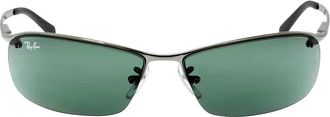 Ray-Ban Green Classic Rectangular Unisex Sunglasses RB3183 004/71 63