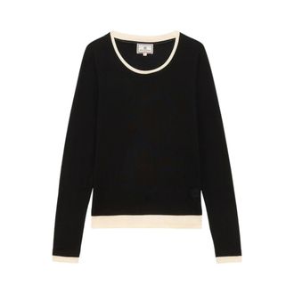 Ines De La Fressange Tops, Dames, Zwart, XS, Wol, Sky Top