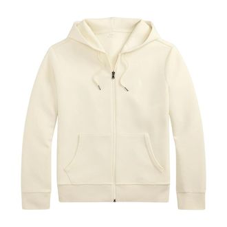 Polo Ralph Lauren Double-Knit Full-Zip Hoodie - Heren - Sweatshirts & Hoodies - Beige - Maat: L Katoen