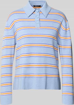 Gina Tricot Regular Fit Poloshirt mit Viskose-Anteil in Hellblau, Gr&ouml;&szlig;e XL