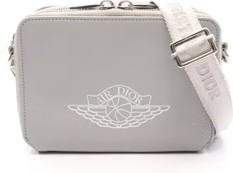 Dior Gray Leather Handbag Shoulder Bag (Pre-Owned)