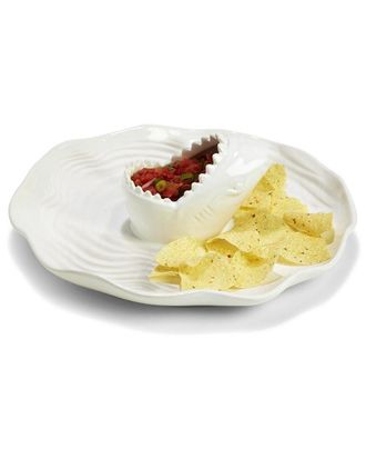 Two's Company Great White Chip & Dip Bowl