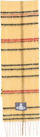 Vivienne Westwood Check-pattern Fringed Scarf