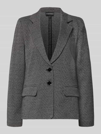 Emporio Armani Regular Fit Blazer mit Pattentaschen in Dunkelgrau, Gr&ouml;&szlig;e 36
