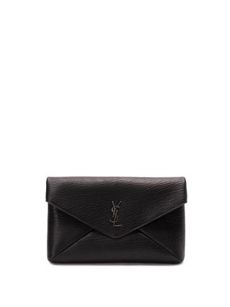 Saint Laurent Cassandre Large Envelope Pouch In Lambskin