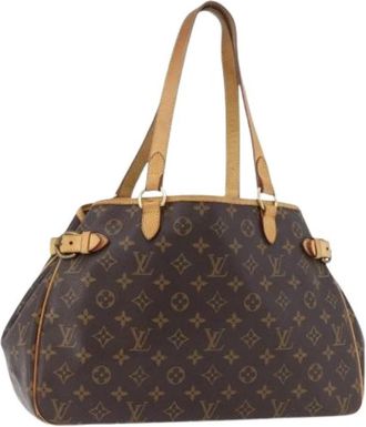 Louis Vuitton Pre-owned Batignolles Horizontal Tote Bag - Dames - Vintage Schoudertas - Bruin - ONE Size - Leer - Vintage