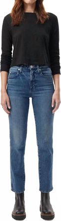 Amo Womens Cropped Jeans In True Love