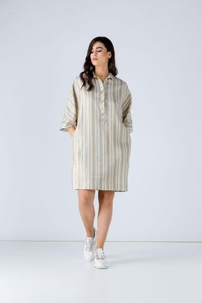 Móveis Conquista Oversized gestreepte jurk
