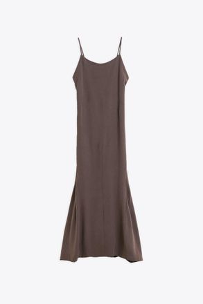 Our Legacy Naiad Dress Chocoalte Brown Lyocell Long Dress With Flared Bottom - Naiad Dress