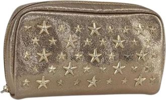 Jimmy Choo London Pre-owned Clutches, female, Yellow, Size: ONE SIZE Pre-owned Leather Pouch