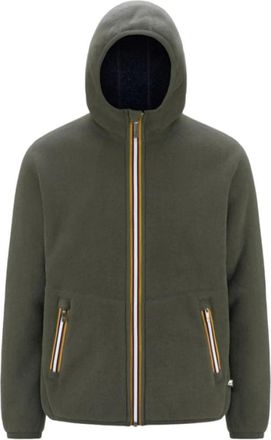K-Way Jack Sherpa Polar Reversible Jacket - Heren - Vesten met rits - Groen - XL - Polyester - Hoodies & sweatvesten