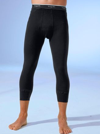 Bugatti Lange Unterhose BUGATTI, Herren, Gr. 10, 1 Stk., schwarz, 100% Baumwolle, Unterhosen Lange Unterhose