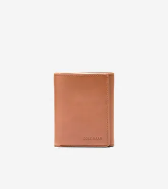 Cole Haan Mens Leather Trifold Wallet - Brown