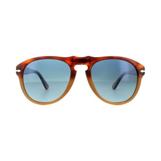 Persol Zonnebril 0649 1025S3 Resina E Sale Bruin Blauw Gepolariseerd 54mm