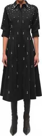 SIMKHAI Jazz Embellished Midi Dress In Black