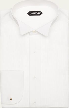 Tom Ford Mens Plisse Formal Dress Shirt