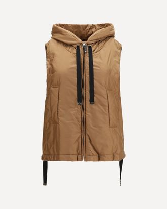 Max Mara Hooded padded Vest in water repellent canvas Female 46