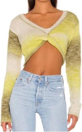 For Love & Lemons Celeste Crop Sweater In Multi