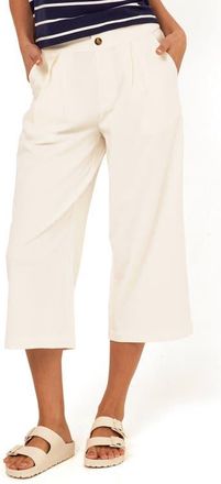 Threads 4 Thought Mikki Pleated Stretch Twill Crop Pants in White at Nordstrom, Size X-Small