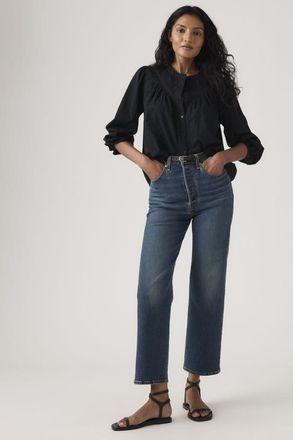 Levi's Vaqueros rectos tobilleros Ribcage - Mujer - 23X27 - Azul / Analyze This