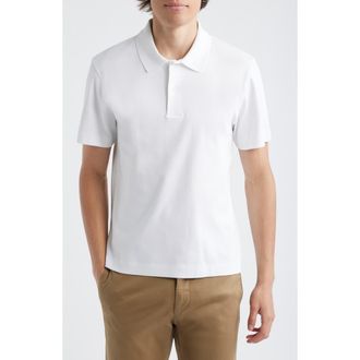 Vince Peach Cotton Jersey Polo Shirt in Optic White at Nordstrom, Size Xx-Large