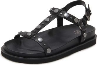 Ash Ugo Sandaal met Noppen en T-Band - Dames - Sandalen - Zwart - 39 EU - Leer - Schoenen