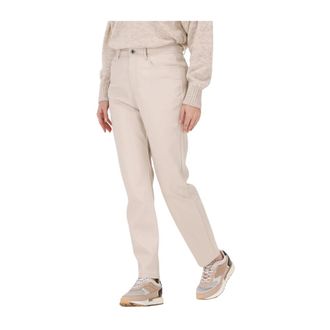 Simple Lena Beige Straight Leg Jeans - Dames - Slim Fit Jeans - Beige - S - Jeans