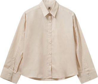 The Garment Luxe Katoenen Formeel Overhemd - Dames - Overhemden - Beige - S - Katoen - Overhemden