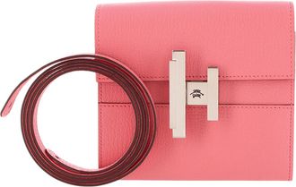 Herm&egrave;s Cinhetic To Go Wallet in Rose Lipstick Chevre Leather with Palladium Hardware
